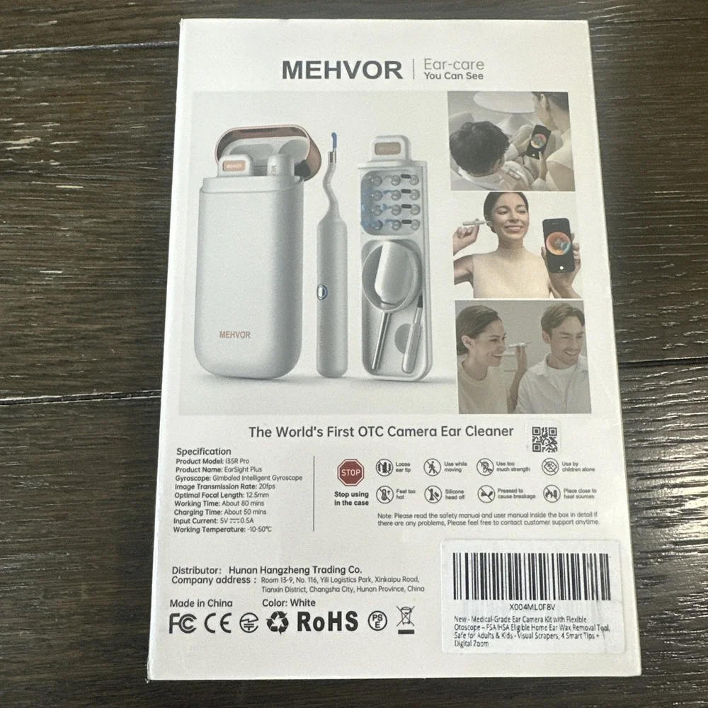 Mehvor Ear Wax Removal Tool Camera Smart‎ WiFi Ear Cleaner with Camera HD SEALED